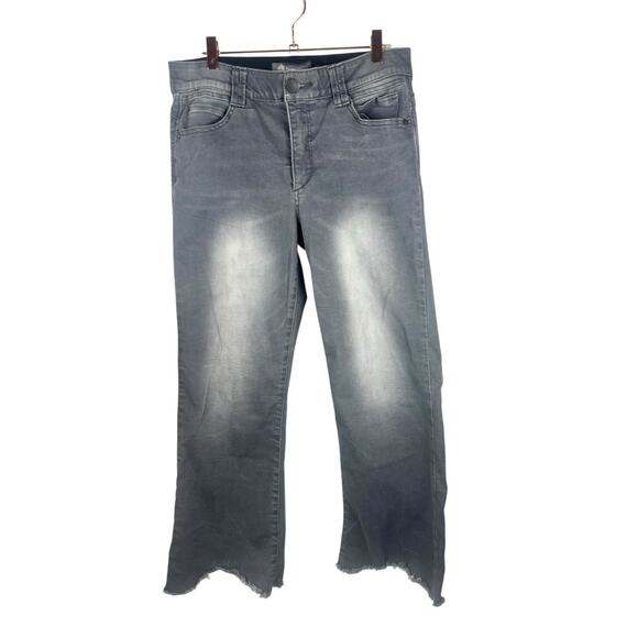 Democracy Jeans Ab Technology Gray Ankle Jeans Size 10 Leg Stretch Raw Hem - Picture 7 of 7